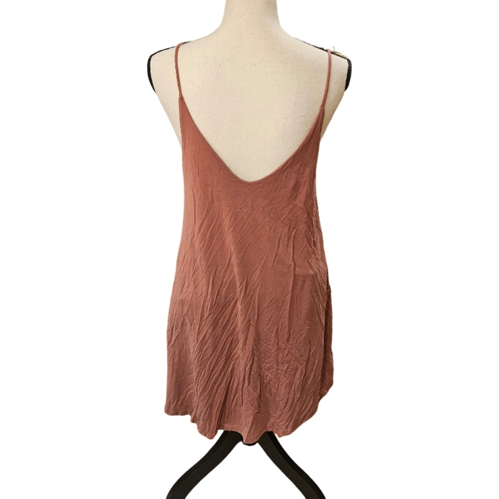 Mickey & Joey Flowy Spaghetti Strap Dress in Rust - Picture 5 of 7